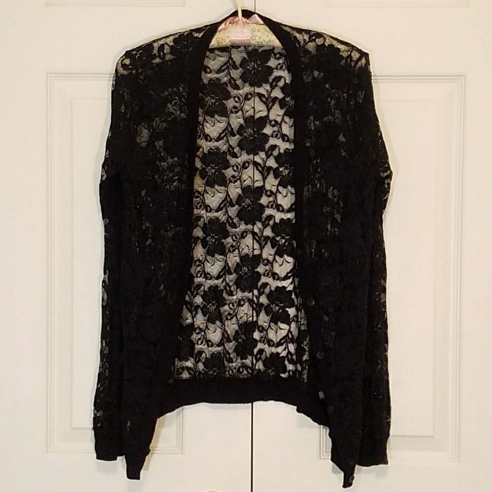 Black Lace Sweater (with pockets!) 🖤